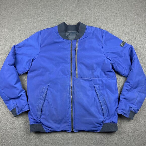 Nike Jacket Mens Large Quilted Duck Down Full Zip Polyester Reversible Y2K - Picture 6 of 12